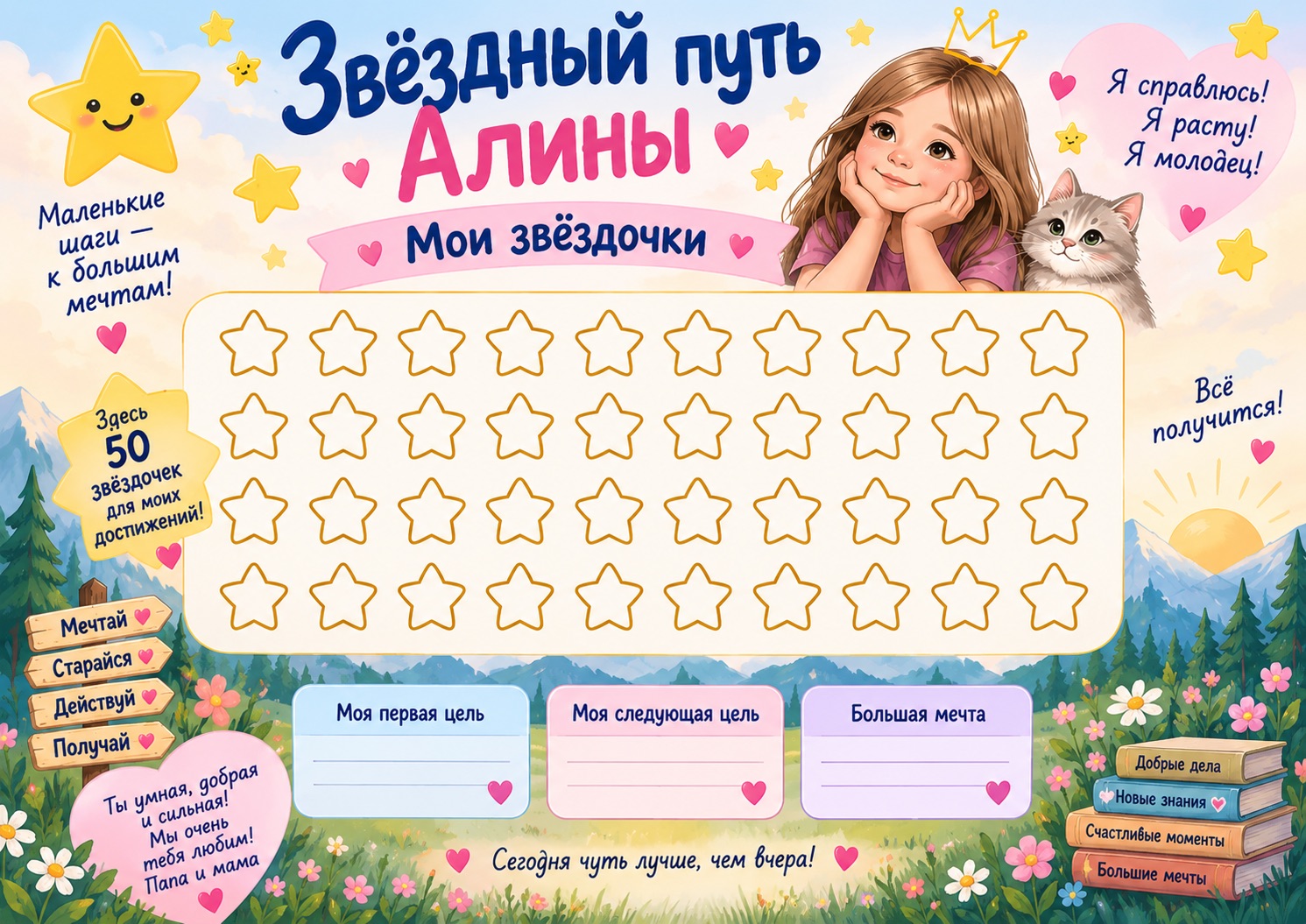 Пример плаката: Мои звёздочки